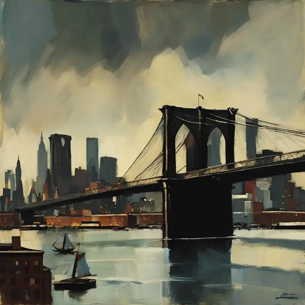 Brooklyn Bridge – George Luks