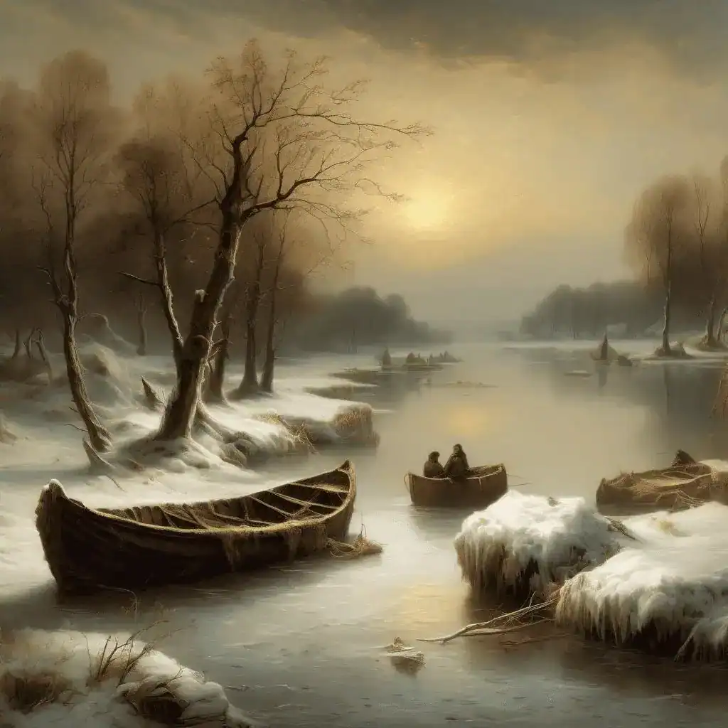 A Frozen Lake – Isaac van Ostade